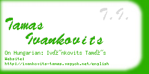 tamas ivankovits business card